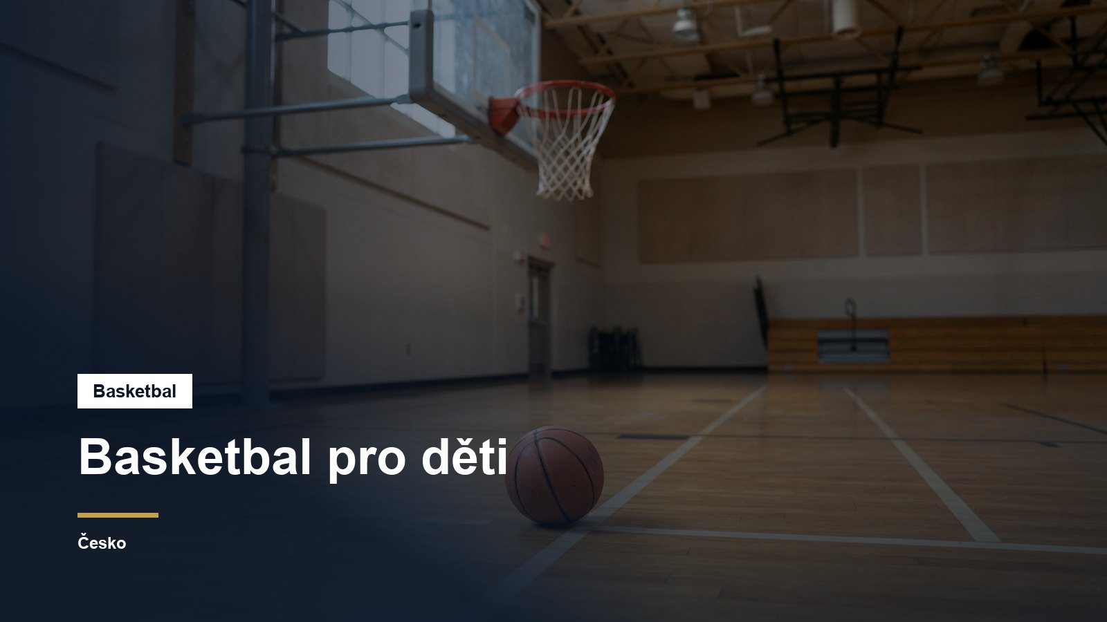 Dětský basketbalový míč pod sníženým košem