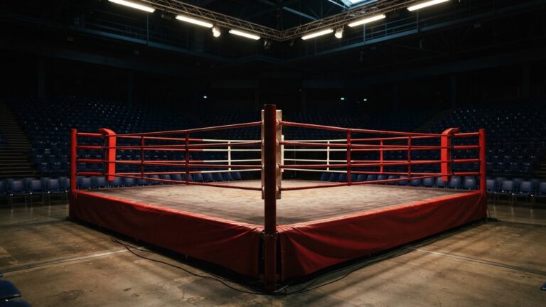 Prázdný ring v hale