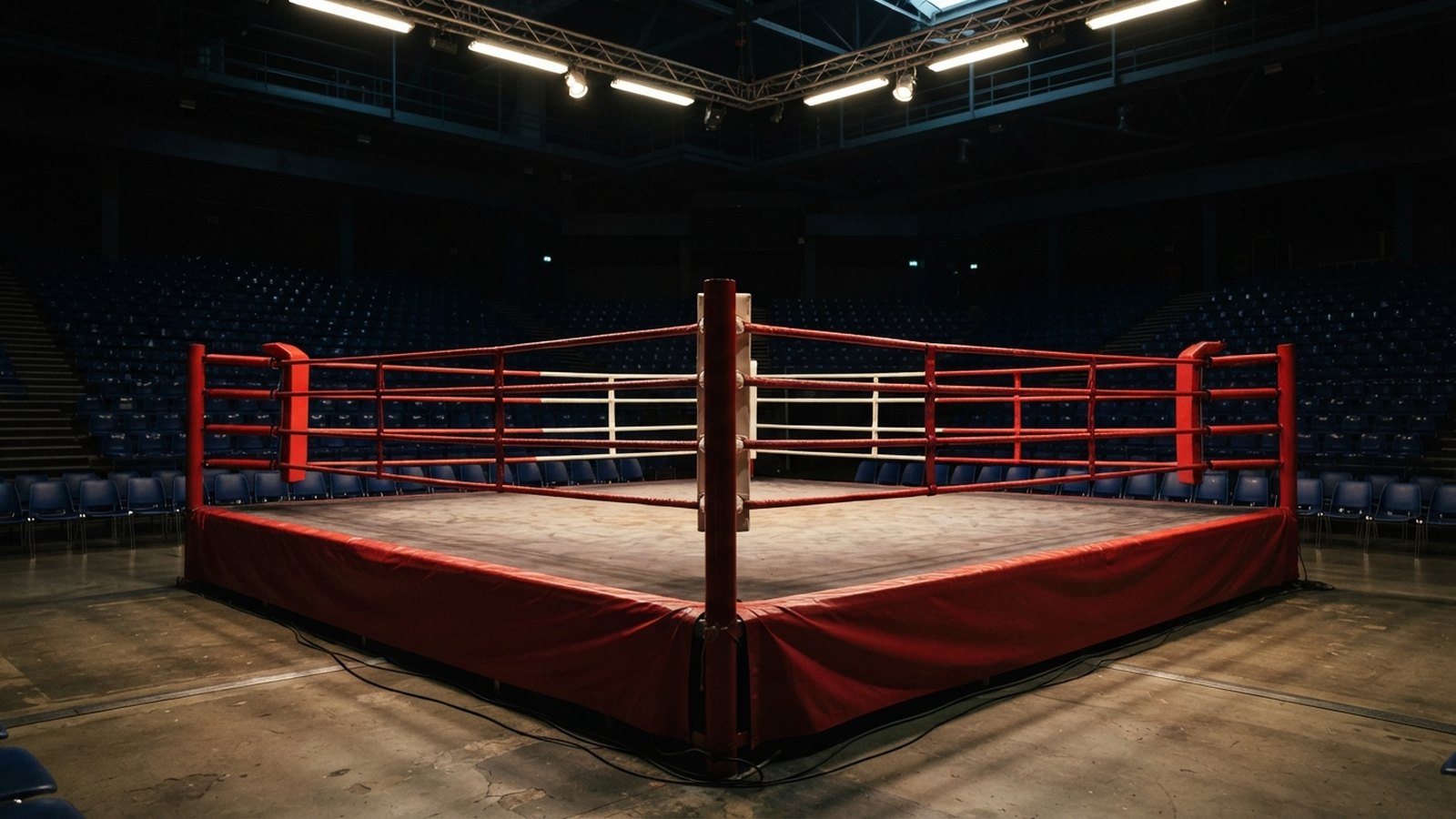 Prázdný ring v hale
