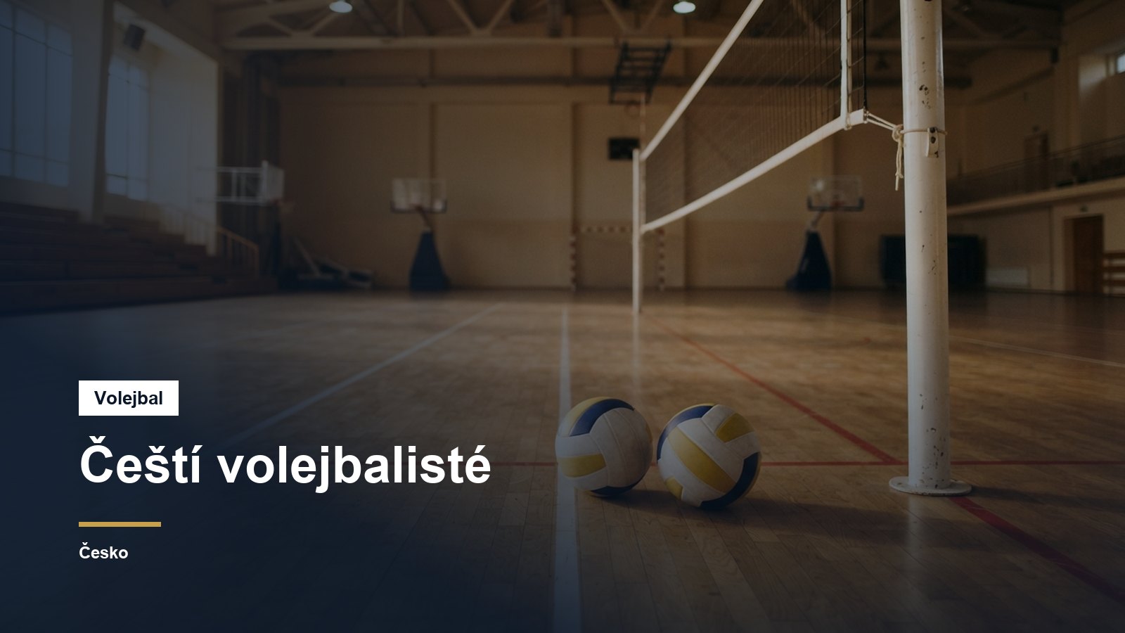Volejbalové míče u sloupku sítě