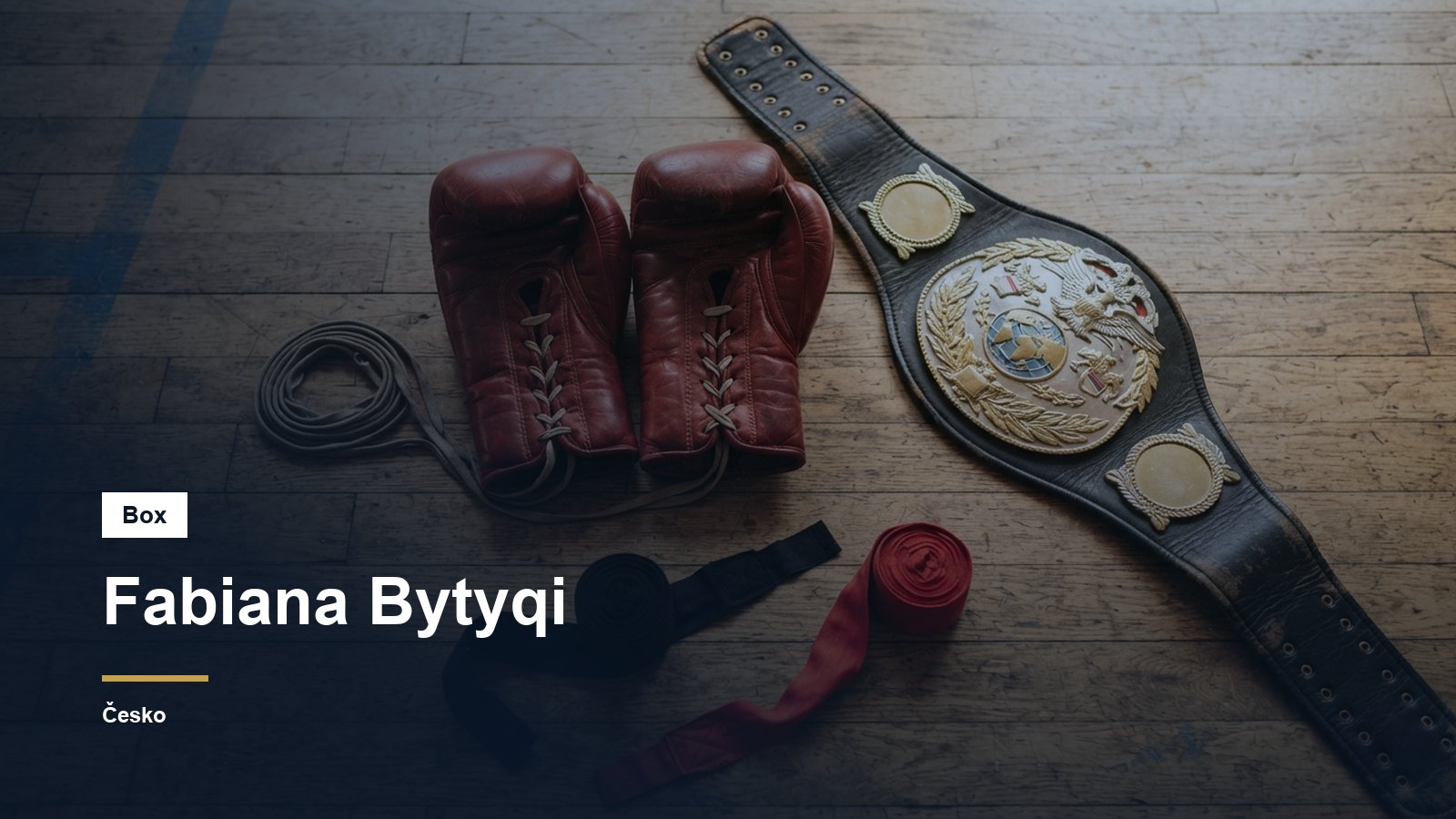 Červené rukavice a pás na podlaze