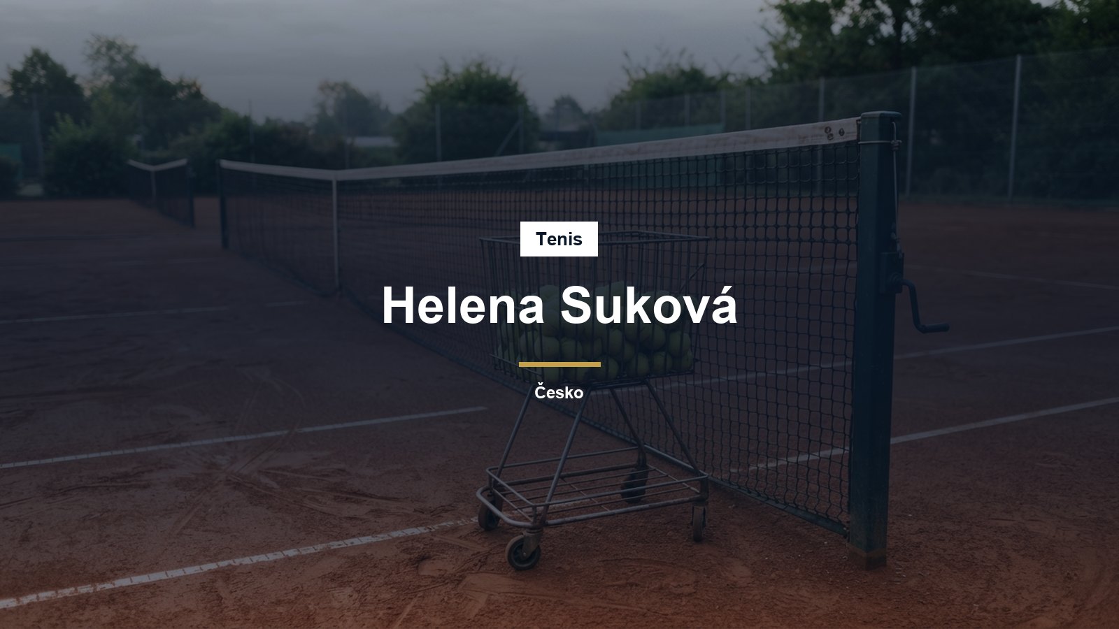 Tenisové míčky u sítě na antukovém kurtu