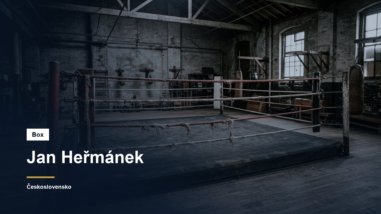 Starý boxerský ring v tělocvičně