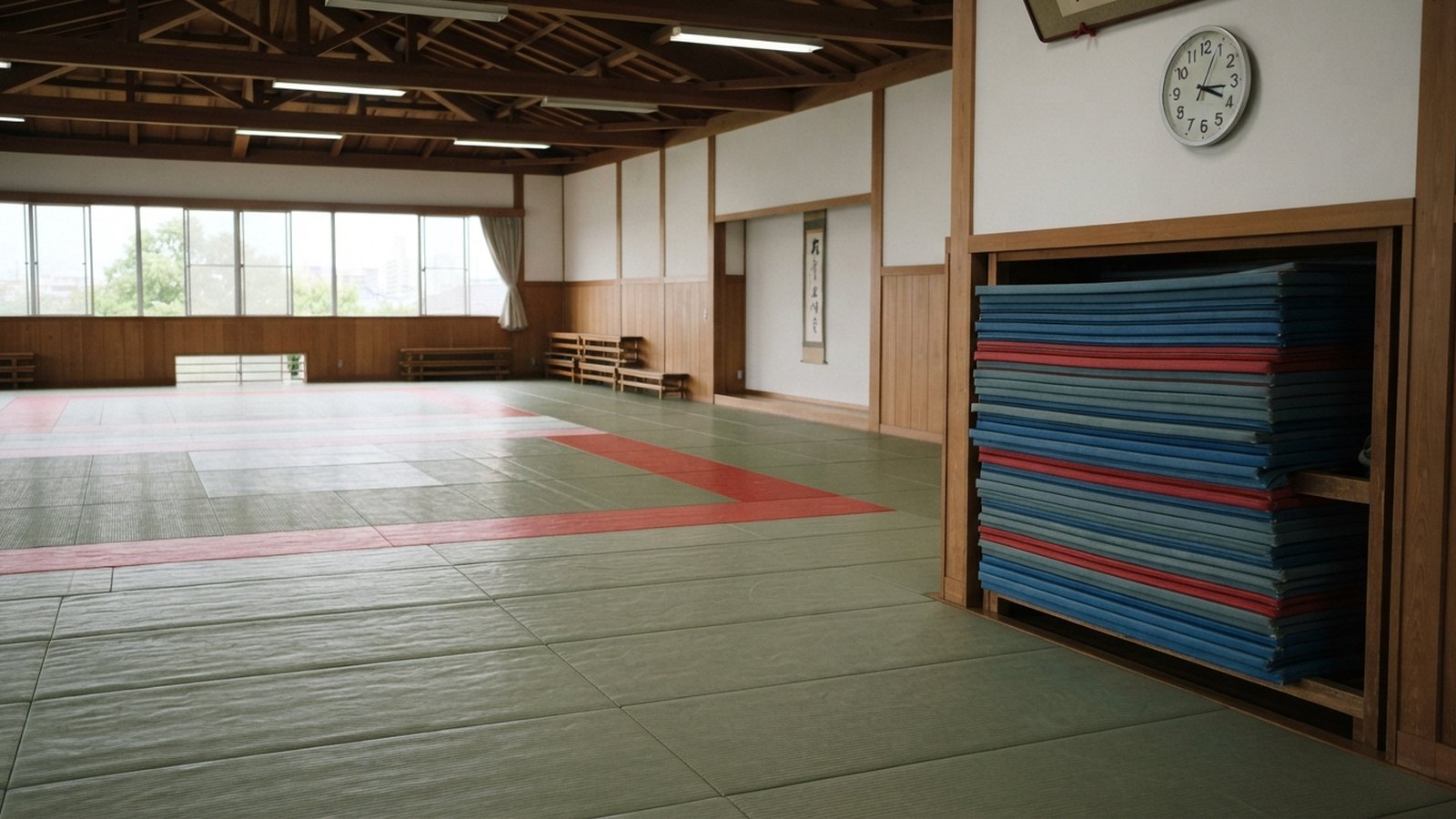 Hala se stále položenými tatami