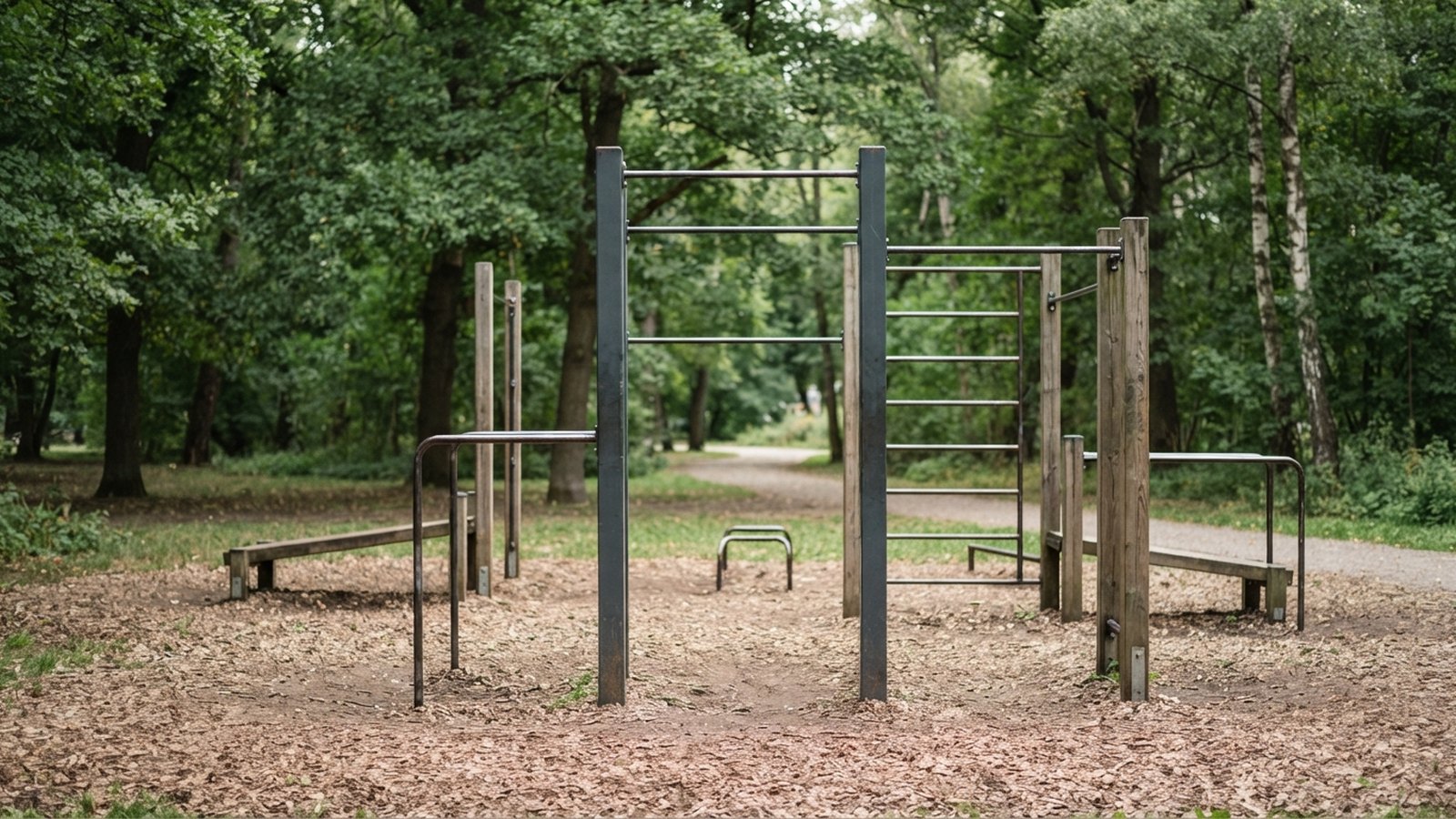 Venkovní workoutové hřiště s hrazdami