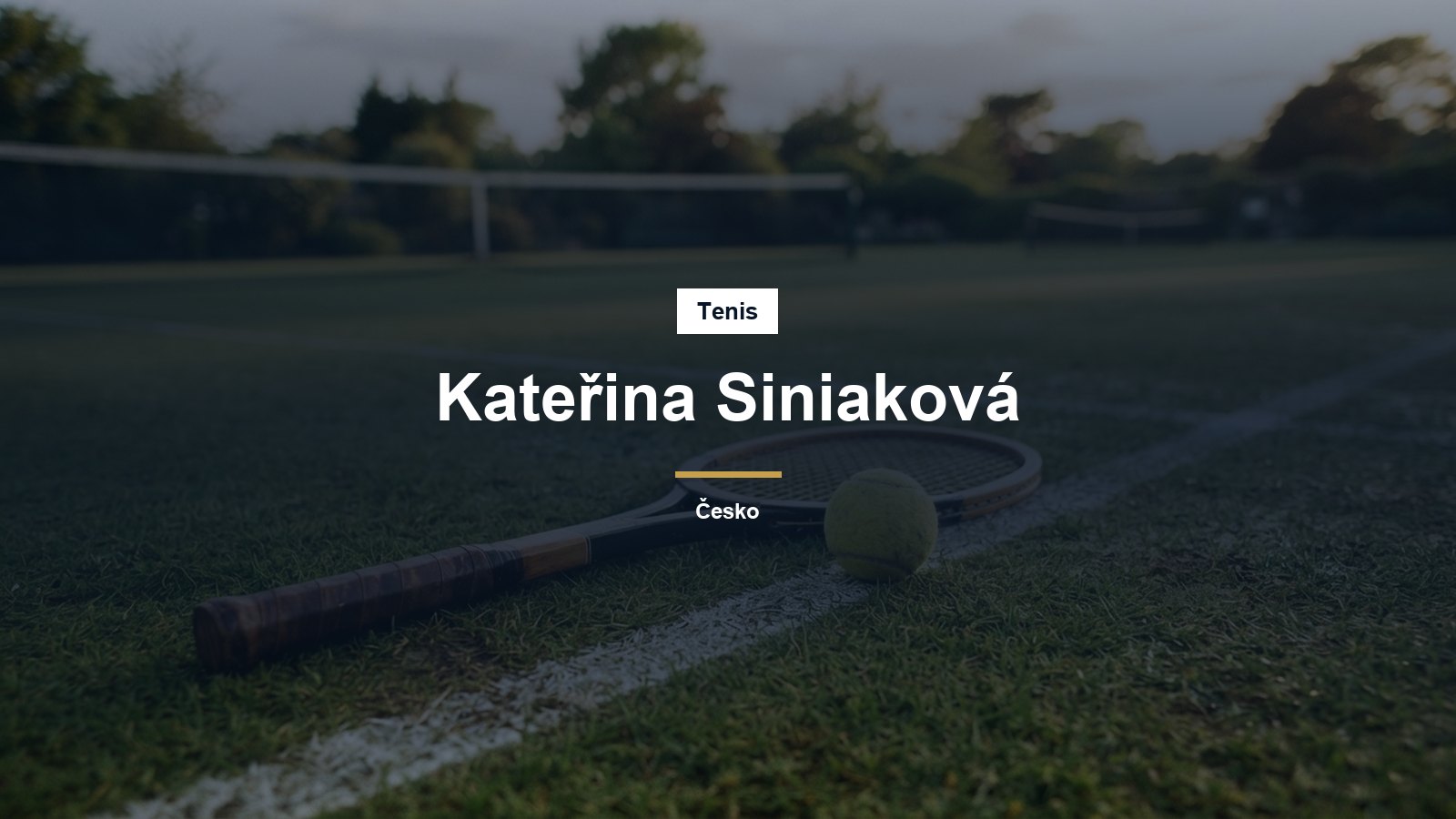 Tenisová raketa a míček na travnatém kurtu