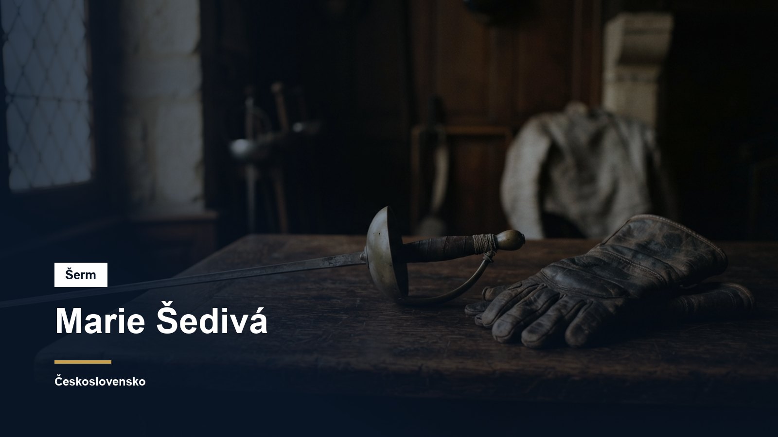 Historický fleret a kožená šermířská rukavice