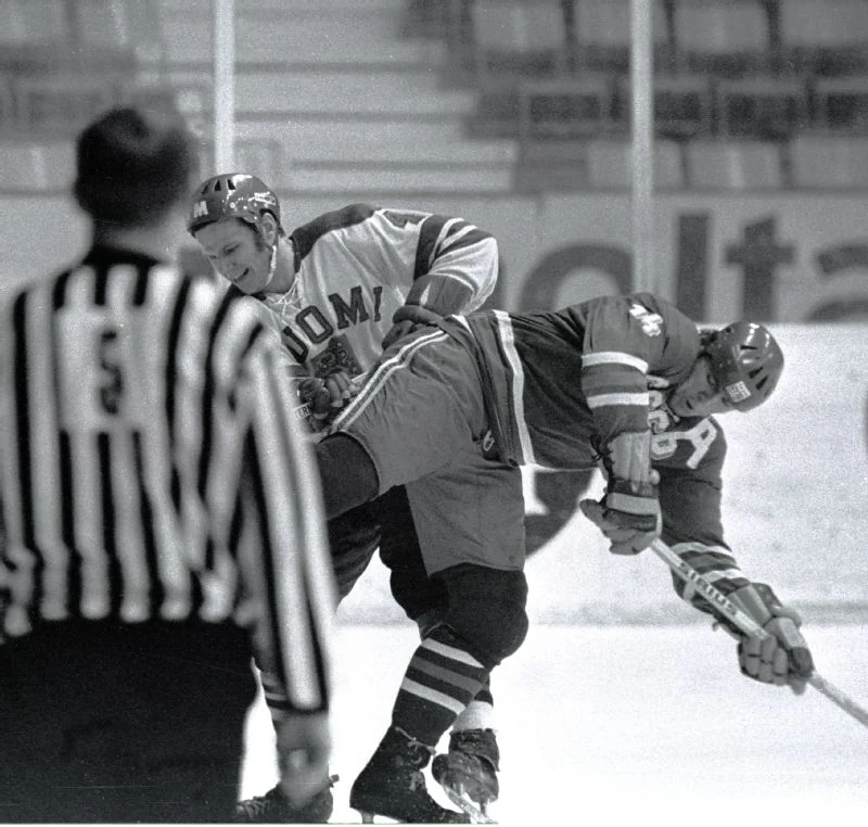 Václav Nedomanský a Juha Rantasila v souboji na ledě ve Stockholmu v roce 1970
