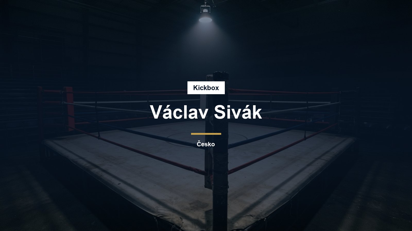 Prázdný ring nasvícený shora