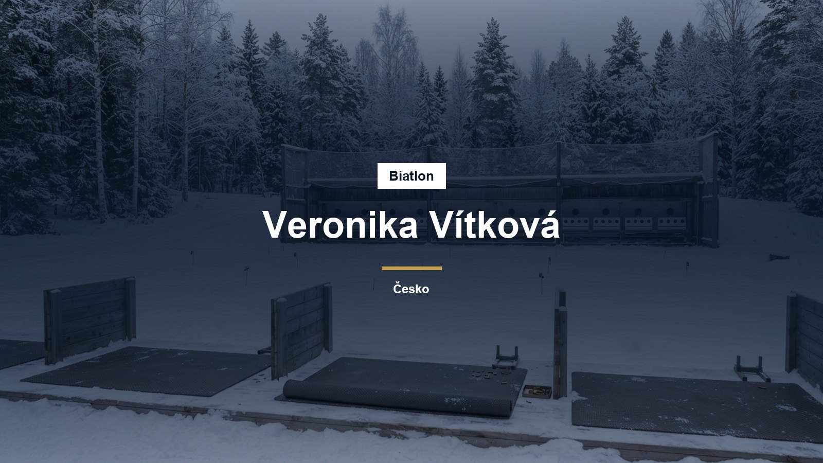 Biatlonová střelnice se sněhem