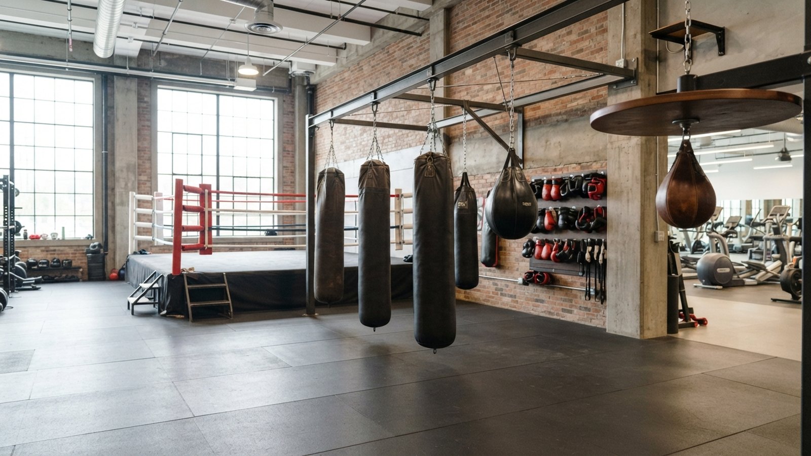 Boxerský koutek ve fitness centru