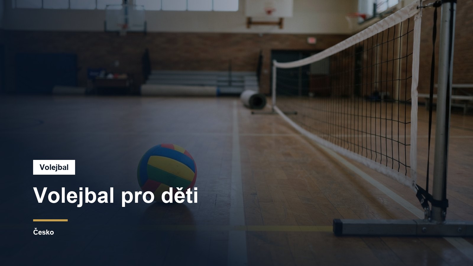 Dětský volejbalový míč u nízké sítě